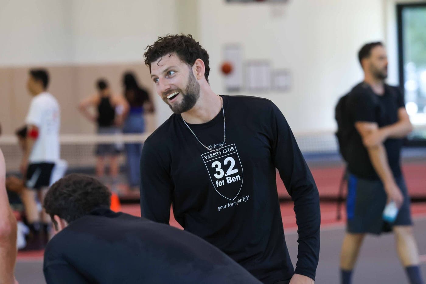 Zach Teiger at a charity basketball tournament